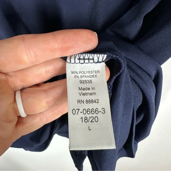 Woman Within Navy Blue Short Sleeve Top Plus Size 18/20 - Picture 4 of 5